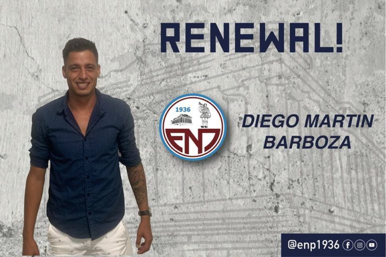 Diego Barboza renovó con Enosis Neon Paralimniou