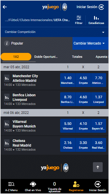 LOS MEJORES EVENTOS DE FÚTBOL PARA APOSTAR EN YAJUEGO APP