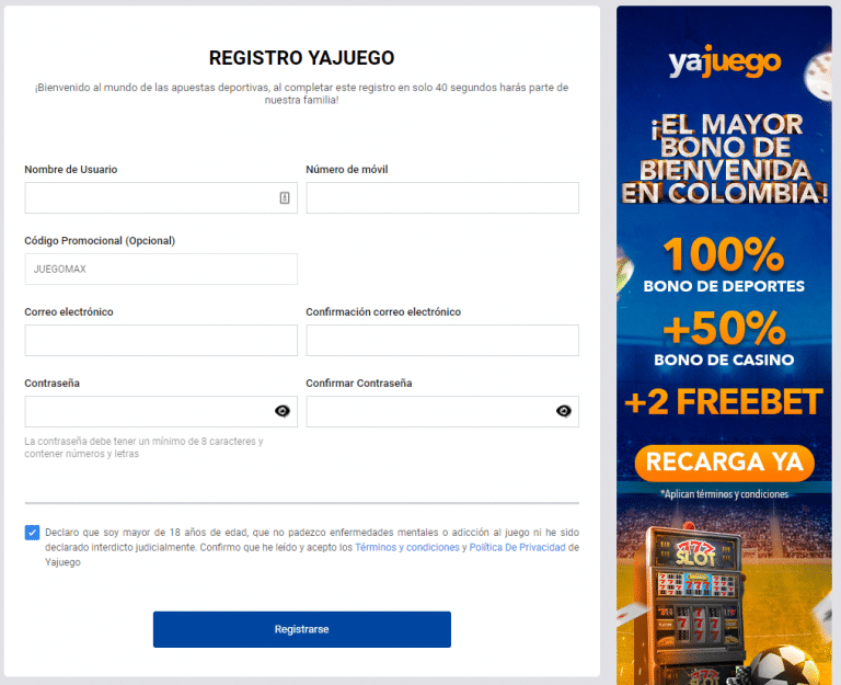 Ya Juego Registro: cómo y dónde hacerlo