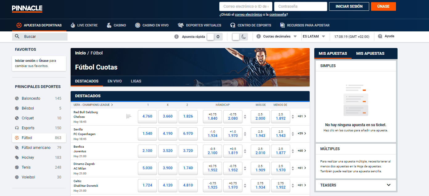 Pinnacle mundial futbol