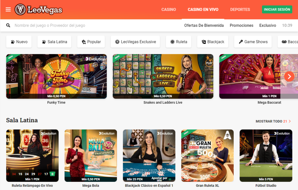 leovegas casino en vivo