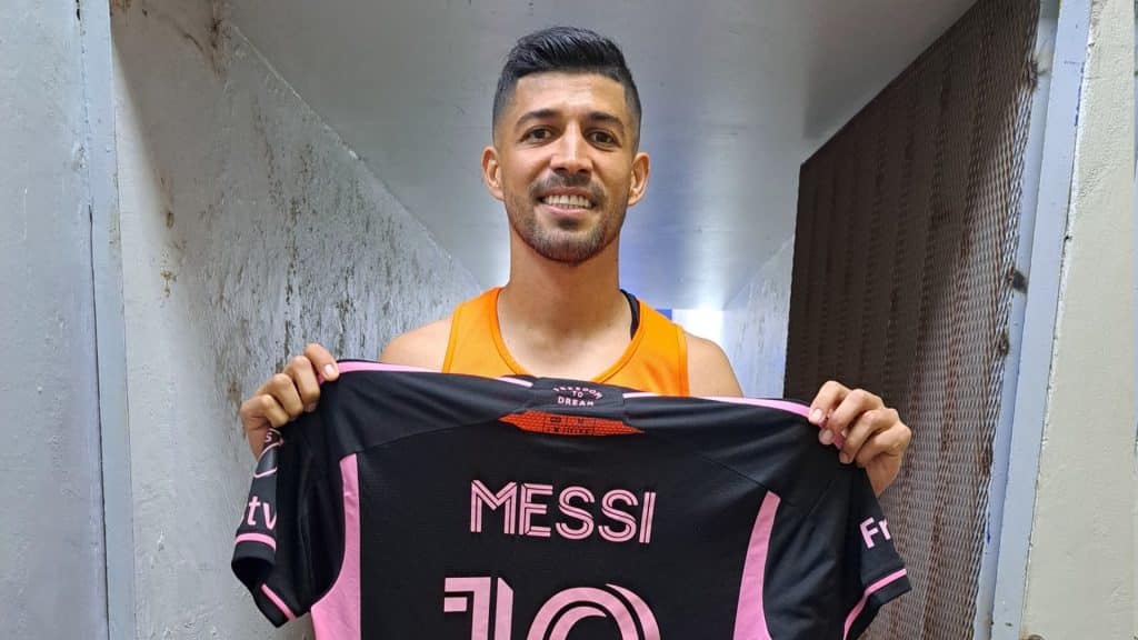 Nelson Bonilla, el que se llevó la camiseta de Lionel Messi | Cortesía: X