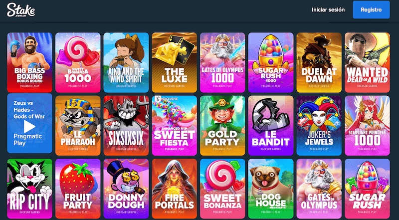 Juegos para usar código promocional Stake